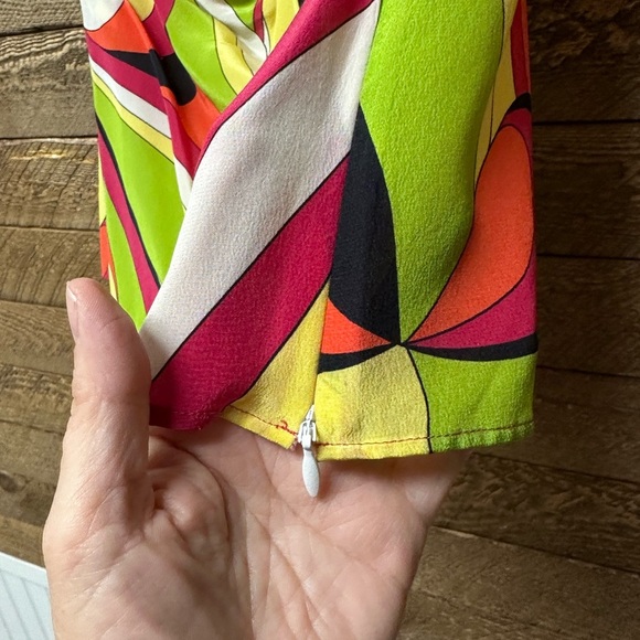 Lafayette 148 Silk Printed Cap Sleeve Tunic Top Size 4 - Picture 6 of 6